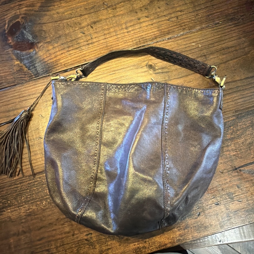 Sigrid‎ Olsen Brown Leather Hobo Shoulder Bag Soft Slouchy